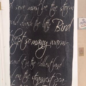 Elegant Black and White Script Fashion Scarf